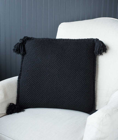 Diagonal Garter Stitch Pillow Cover Using Berroco Ultra Alpaca Chunky