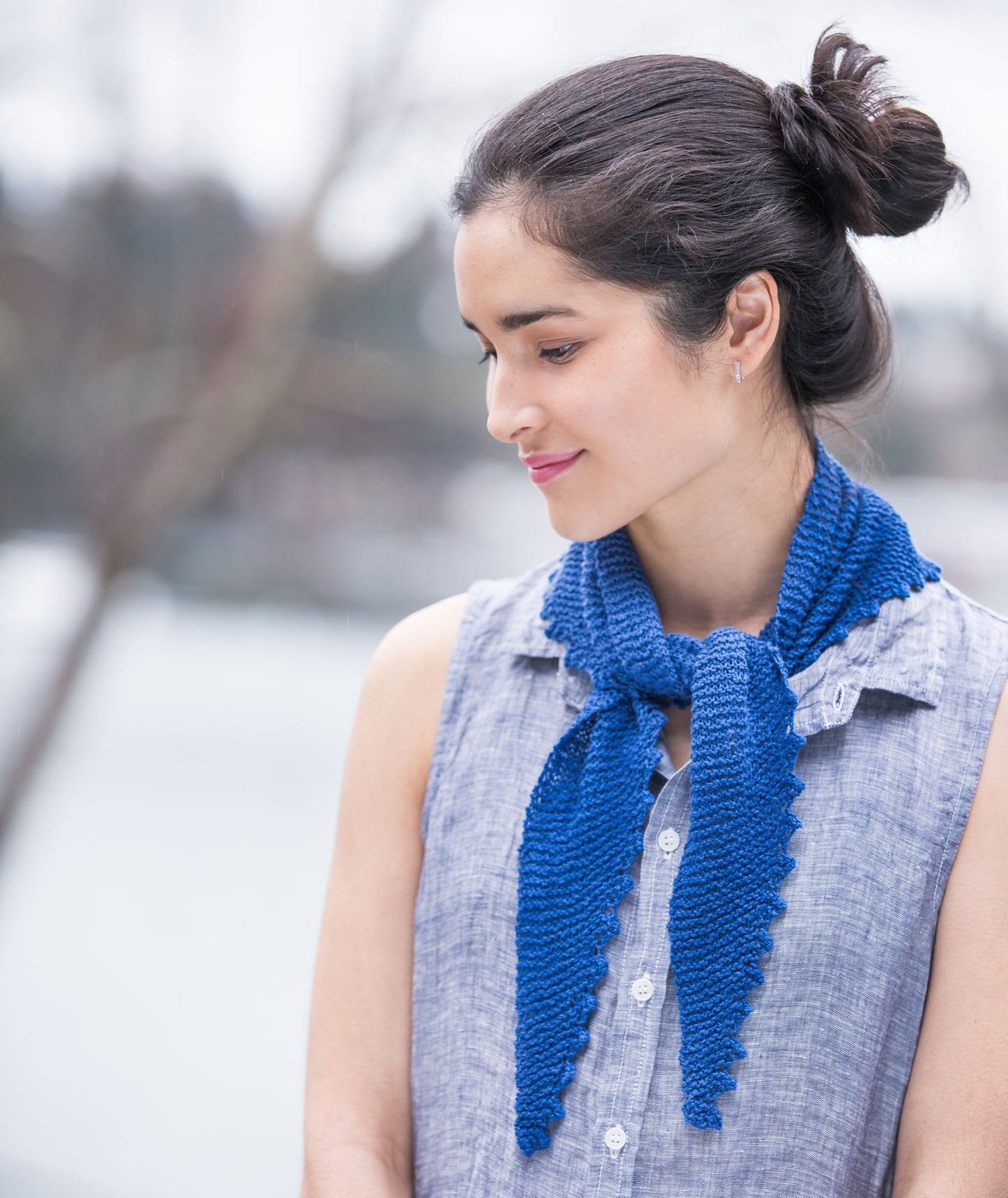 Pinking Shears Scarf Using Shibui Reed