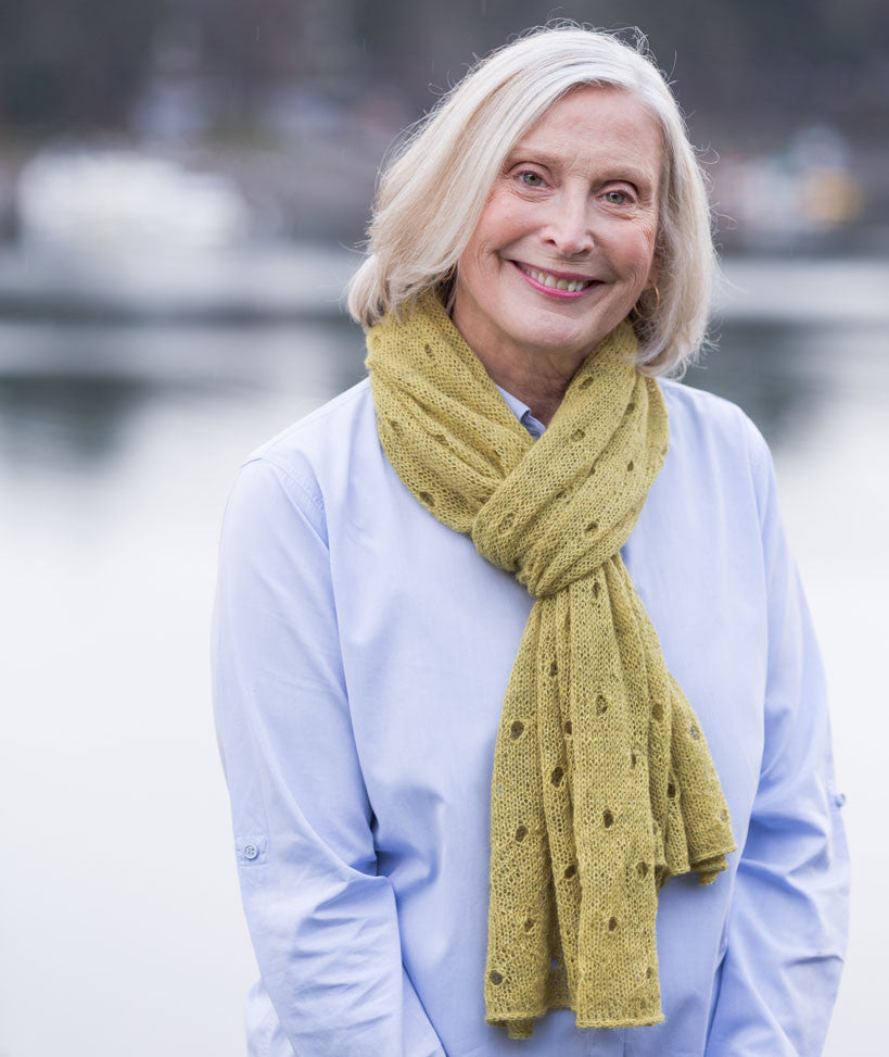 Polka Dot Scarf Using Isager Alpaca 1