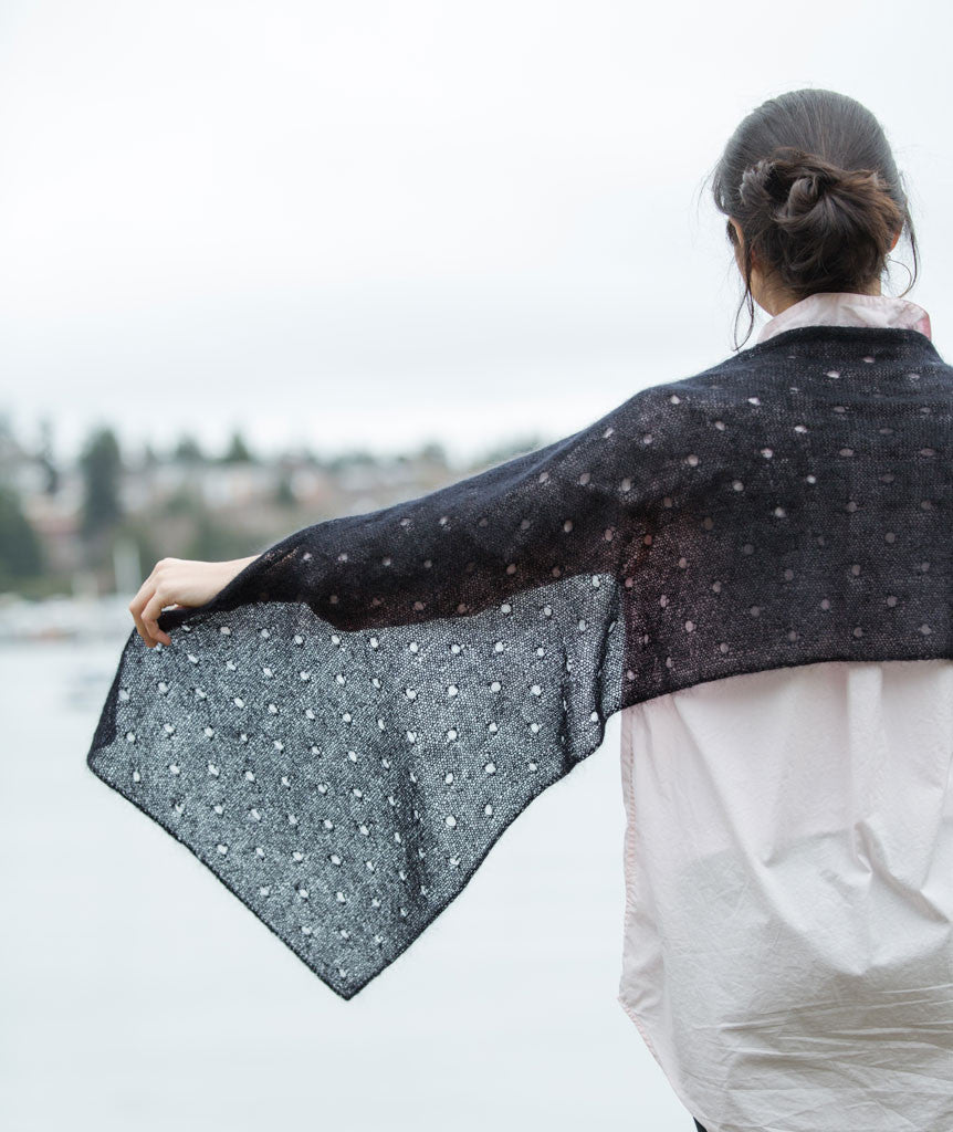 小物 2000s archive Polka dot long scarf y2k Julien Chiffon Scarf in Emma Spot Deep Navy | RIXO USA ⋆