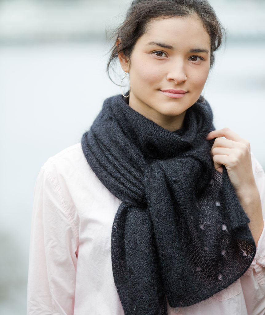 Polka Dot Scarf Using Rowan Kidsilk Haze – Churchmouse Yarns & Teas