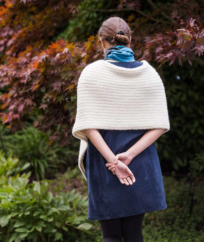Twice Reversible Ribbed Poncho Pattern