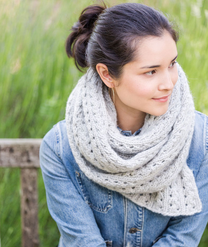 Ribbed Lace Scarf Using Rowan Cocoon