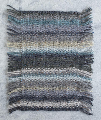 Striped Linen Stitch Wrap Using Rowan Felted Tweed