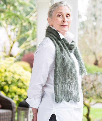 leaf pattern scarf