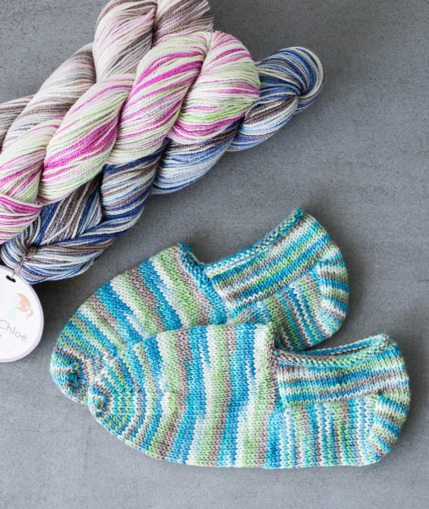 Turkish Bed Socks Using Spud & Chloe Stripey Fine